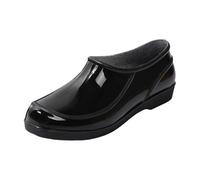 Walking Wellies Womens Waterproof Boots for Women UK Gardening Shoes Every Day Winter Boots Women's Fashion Rain Cut Short Tube Plastic Water Shoes with Non Slip Soles Water Proof Rubber Girl Black