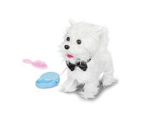 Animigos Walking Westie Dog Toy with Lead | Interactive Barking Plush Pu