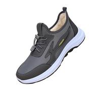 Walking Winter Sneakers For Men Uk，Fur Lined Men Snow Shoe，Anti-Slip Fully Fleece Lined Trekking Backpacking Hiking Boot With Adjustable Quicker Lace Up ，Cold-Resistant Joggers Snowshoes