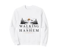 Walking With Hashem Jewish Camper Hiking Camping Catskills Sweatshirt