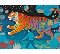 Walking with Pi: 1000 Piece Colorful Art Jigsaw Puzzle - Hyperdetailed, Magical Scenic Illustration - Challenging & Enchanting Adult Puzzle - Exclusively from Cross & Glory Puzzles, CG-M-079, Rainbow