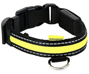 walkingMate Soft Nylon LED Collar, 25 mm x 34-41 cm, Green