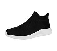 Walkingschuhe Herren Turnschuhe Trekkingschuhe Rutschfeste Laufschuhe Leichte Outdoor Casual Schuhe Alltags Ultra-Bequemer Softshell BarfußSchuhe Netz Atmungsaktives Workout Freizeitschuhe, Weiß, 7 UK