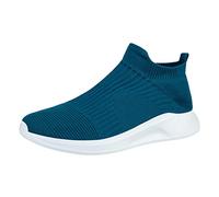 Walkingschuhe Herren Turnschuhe Trekkingschuhe Rutschfeste Laufschuhe Leichte Outdoor Casual Schuhe Alltags Ultra-Bequemer Softshell BarfußSchuhe Netz Atmungsaktives Workout Freizeitschuhe, blue, 10