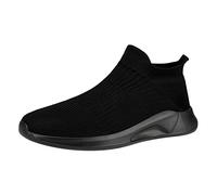 Walkingschuhe Herren Turnschuhe Trekkingschuhe Rutschfeste Laufschuhe Leichte Outdoor Casual Schuhe Alltags Ultra-Bequemer Softshell BarfußSchuhe Netz Atmungsaktives Workout Freizeitschuhe, Black, 11