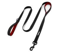 WalkMagic Heavy Duty Double Handle Dog Leash 6 ft Long for Total Control, Padded 2 Handle, Reflective Training Lead for Medium Large Dogs (Black, 6 FT)