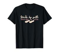 Walks by Faith, Trips a Lot - faith design with flip flops T-Shirt