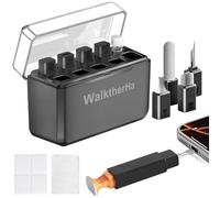 WalktherHa for iPhone Cleaning Kit, Multi-Tool Phone Cleaning Kit Charging Port Cleaner Tool, Phone Cleaner for AirPods with Detergent & Brushes for Lightning Connectors Speaker, Easy to Use and store