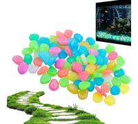 Walkway Gems, Decorative Resin Stones, 0.8x0.6 Inches Nocturnal Glow Pebbles, Eco-Friendly Photoluminescent Gravel, Vibrant Landscape Accent with Clean Finish, Glowing Rocks for Garden