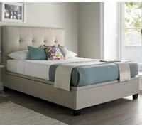 Walkworth - Super King Size - Ottoman Storage Bed - Neutral Oatmeal - Fabric - 6ft - Happy Beds