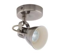 Wall 1 Spot Light Colour Nickel Antique Creme Shade Bulb GU10 1x3.3W Included