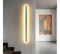 Wall 18W Led Wall Long Strip Indoor Wall Sconces Modern Iron Wall Lantern Simple Wall Mounted Lamp for Living Room Bedroom/Black/3000K