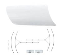 Wall AC Deflector - Adjustable Wind Flow Shifter, Condensation Prevention Screen | Air Conditioner Baffle Guard, Bedroom Living Room Home Theater Garage Rental, White Polyvinyl Chloride Utility Gear