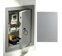 Wall Access Door Panel with Push Latch, 20x20 12x12 8x8in Heavy-Duty Square Inspection Panel for Plumbing, Rust-Resistant Maintenance Hatch Cover(Gray,250x300mm(10x12in))