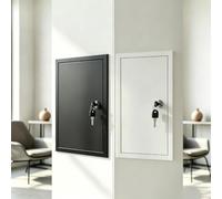 Wall Access Panel with Key Lock, Aluminum Access Door, 21x21cm 38x38cm 45x45cm 60x60cm Secure Ceiling Plumbing Access Panel for Drywall(White,310x310mm)