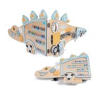 Wall Activity Board - Dinosaur shaped early learning toy, interactive sensory walls panel, fine motor development busy boards, Sensory Wall Board | children educational play decor for home classroom