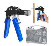 Wall Anchor Setting Tool, Heavy-Duty Cavity Wall Fixing Riveter with Non-Slip Rubber Grips for Hollow Wall Anchors, Plasterboard, Stud Walls & Drywall, 72pcs High Carbon Steel M4 M5 Hardware Kit Set