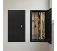 Wall and Ceiling Plasterboard Access Panel, Plumbing Electricity Access Wall Hole Cover, 200x200 400x400mm Aluminium Inspection Hatch Door for Bath Panel Fuse Box Cover Cabinet(Black,200x350 mm)
