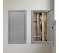Wall and Ceiling Plasterboard Access Panel, Plumbing Electricity Access Wall Hole Cover, 200x200 400x400mm Aluminium Inspection Hatch Door for Bath Panel Fuse Box Cover Cabinet(Gray,250x350 mm)