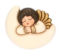 Wall Angel on Moon in Ceramic, Small - Ceramic - 10.5 x 10.5 x 3.2 cm