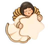 Wall Angel with Ceramic Star, Medium - Ceramic - 14.8 x 14.5 x 3.8 cm