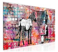 Wall Art Banksy Washing Zebra Canvas Picture Non-woven Wall Decoration for Living Room and Bedroom 012956c