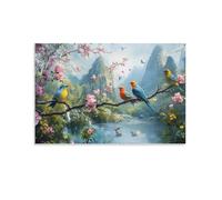 Wall Art Bird Paintingon Canvas Landscape Modern Artwork Pictures Paintings Home Decor for Living Room Bedroom Home Decorations 16x24inch(40x60cm)