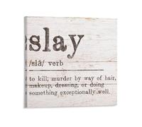 Wall Art Canvas 12x12in,Slay Definition Dictionary Word Meaning Canvas Wall Art Typography Home Office Wall Decor Prints Artwork for Bed Dining Room Modern Paintings on Prints Housewarming Gifts