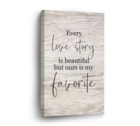 Wall Art Canvas 8x12in,Every Love Story Is Beautiful But Ours Is My Favorite Canvas Wall Art Typography Home Office Wall Decor Prints Artwork for Bed Dining Room Modern Paintings on Prints