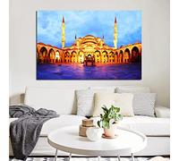 Wall Art Canvas Paintings Wall Decor Turkey Istanbul Sultan Ahmed Print And Poster ,50X70 No Frame Colorful Wall Artworks Print For Bedroom Living Room Office Kitchen Decoration Bathroom Home Decor