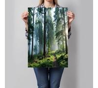 Wall Art Canvas Print Green Giant Sequoia Forest In The Mist On Canvas Animal For Home Decor Paintings Tranquil Forest Artwork For Living Room Decoration Prints On Canvas 50X70Cm