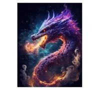Wall Art Canvas Prints Abstract Cosmic Creatures Elder Dragons Sight Lion Tiger Panther Poster Print Canvas Painting Wall Art Living Room Home Decor(O,50x70cm)