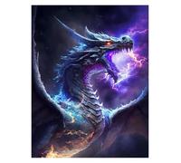 Wall Art Canvas Prints Abstract Cosmic Creatures Elder Dragons Sight Lion Tiger Panther Poster Print Canvas Painting Wall Art Living Room Home Decor(A,50x70cm)
