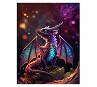Wall Art Canvas Prints Abstract Cosmic Creatures Elder Dragons Sight Lion Tiger Panther Poster Print Canvas Painting Wall Art Living Room Home Decor(L,30x40cm)