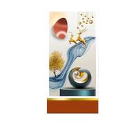 Wall Art Canvas Prints Abstract Golden Deer Sun Tree Painting No Frame Big Size Poster, Canvas Print Wall Art Picture Modern Living Room Decor(P,60x120CM)