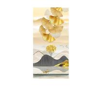 Wall Art Canvas Prints Abstract Golden Deer Sun Tree Painting No Frame Big Size Poster, Canvas Print Wall Art Picture Modern Living Room Decor(H,40x80CM)