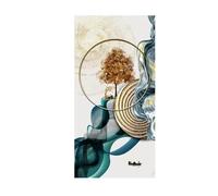 Wall Art Canvas Prints Abstract Golden Deer Sun Tree Painting No Frame Big Size Poster, Canvas Print Wall Art Picture Modern Living Room Decor(X,50x100CM)