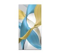 Wall Art Canvas Prints Abstract Modern Ribbon Poster Yellow Green Blue Texture Wall Art Pictures No Frame Print Canvas Painting Home Decor(B,50x100CM)