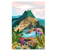 Wall Art Canvas Prints Abstract Mountain Travel Illustration Art Poster No Frame Prints Canvas Painting Nature Landscape Living Room Decor(I,20x30cm)