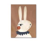 Wall Art Canvas Prints Boho Cartoon Rabbit Mouse Nursery Posters Print Modern Wall Art Canvas Painting For Living Room Baby Kids Room Decor(A,50x70cm)