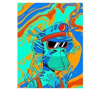 Wall Art Canvas Prints Bored Ape Animals Funny Monkey Posters Prints Canvas Painting Modern Fashion Pop Art Wall Picture For Club Home Decor(C,50x70cm)