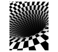 Wall Art Canvas Prints Canvas Painting Abstract Optical Illusion For Living Room Home Decor Black And White Trippy Psychedelic Wall Art(H,50x70cm)