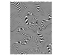 Wall Art Canvas Prints Canvas Painting Abstract Optical Illusion For Living Room Home Decor Black And White Trippy Psychedelic Wall Art(C,40x60cm)