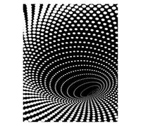 Wall Art Canvas Prints Canvas Painting Abstract Optical Illusion For Living Room Home Decor Black And White Trippy Psychedelic Wall Art(A,30x40cm)