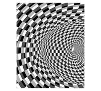 Wall Art Canvas Prints Canvas Painting Abstract Optical Illusion For Living Room Home Decor Black And White Trippy Psychedelic Wall Art(I,30x40cm)