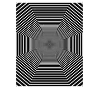 Wall Art Canvas Prints Canvas Painting Abstract Optical Illusion For Living Room Home Decor Black And White Trippy Psychedelic Wall Art(P,50x70cm)