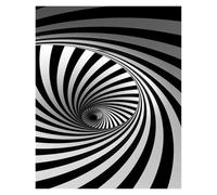 Wall Art Canvas Prints Canvas Painting Abstract Optical Illusion For Living Room Home Decor Black And White Trippy Psychedelic Wall Art(M,40X50cm)