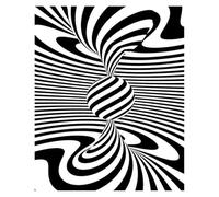 Wall Art Canvas Prints Canvas Painting Abstract Optical Illusion For Living Room Home Decor Black And White Trippy Psychedelic Wall Art(B,40x60cm)