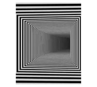 Wall Art Canvas Prints Canvas Painting Abstract Optical Illusion For Living Room Home Decor Black And White Trippy Psychedelic Wall Art(R,40x60cm)