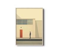 Wall Art Canvas Prints Canvas Painting Minimalist Architecture Neutral Colors Poster Modern Building Abstract Wall Art For Home Decoration Decor(H,30x40cm)